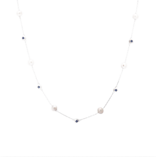 925 Silver Blue stone Necklace