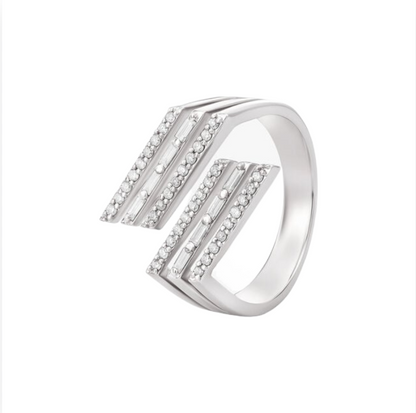 925 Silver Diamond Men's Ring