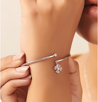 925 Silver Flower Bracelet