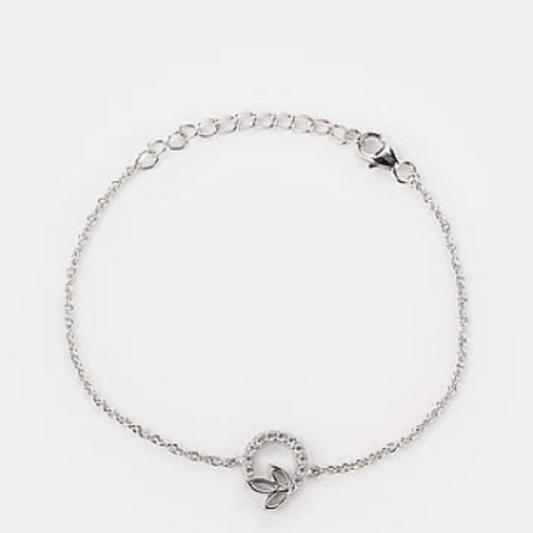 925 Silver Leave Bracelet