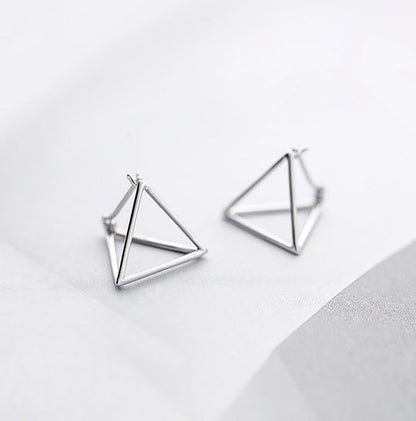 925 Silver Triangle Earring