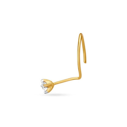 Gold Clover Nose pin