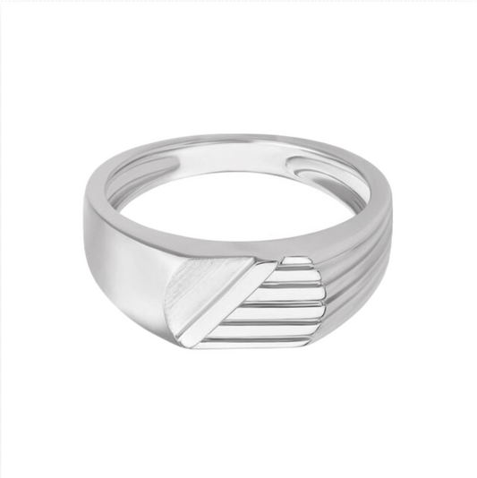 Contemporary Minimalism Men's Ring crafted in 925 Silver.