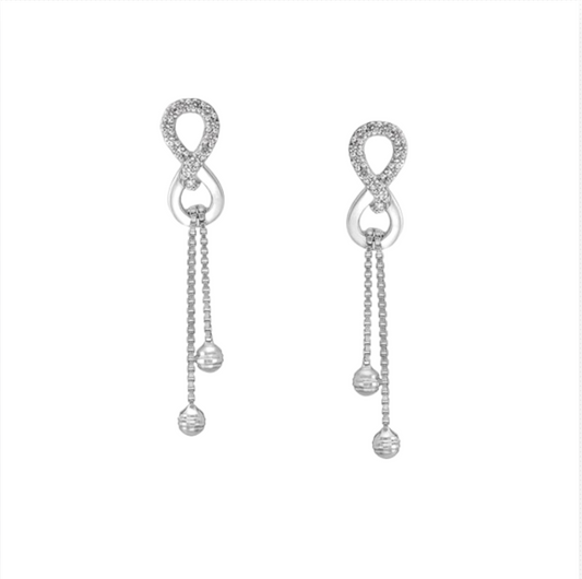 925 Silver infinity love Earring