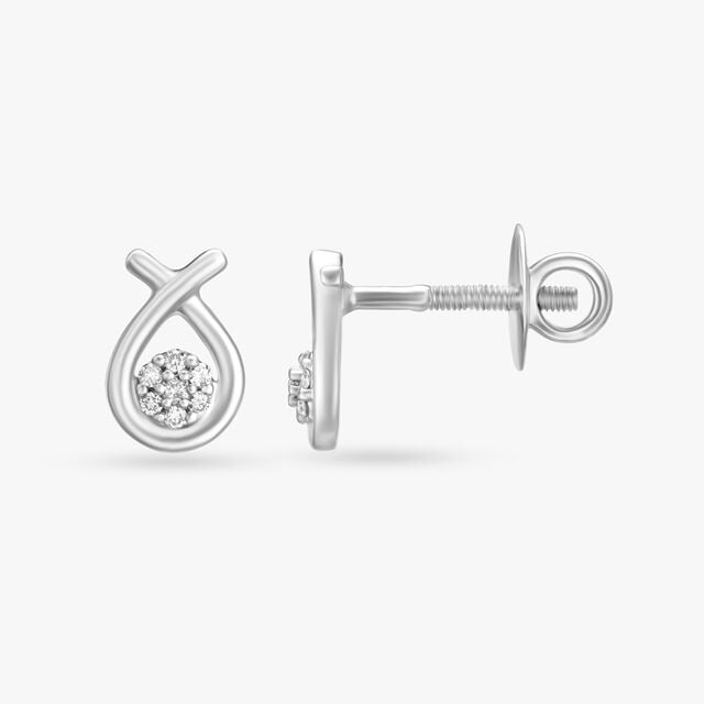 925 Silver Half love Earrings