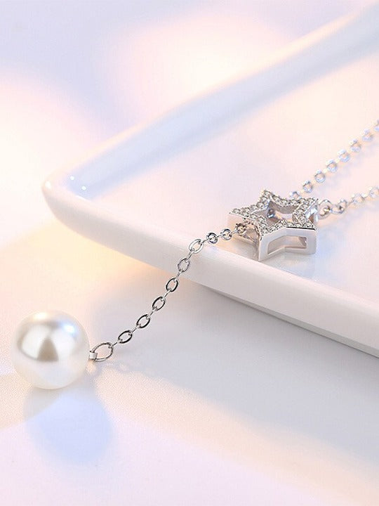 925 Silver Touch of Star Necklace with chain