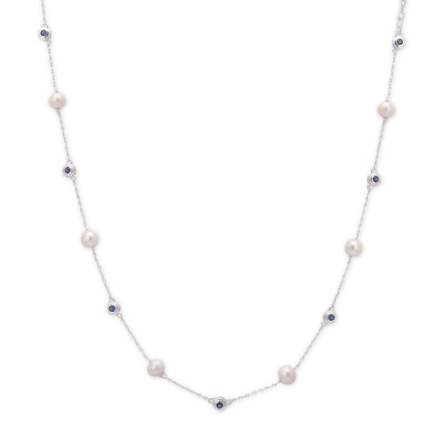 925 Silver Blue stone Necklace