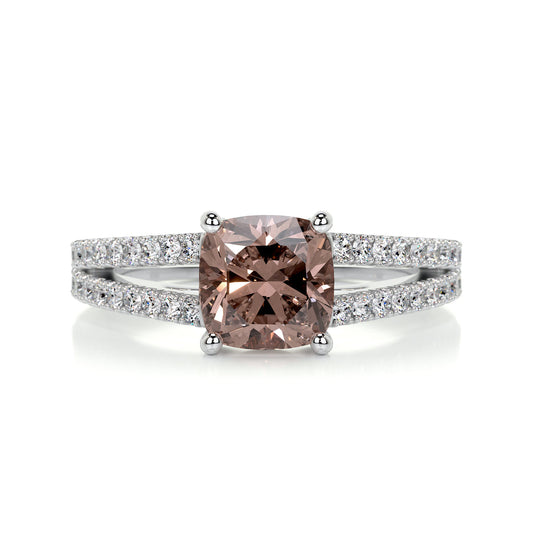 2 Carat · Cushion Pave · Morganite · 14K White Gold Gemston