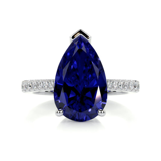 4.15 Carat · Pear Pave · Tanzanite · 14K White Gold Gemston