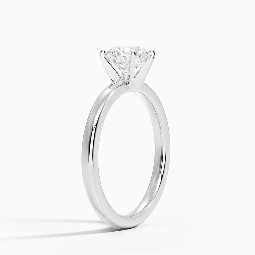 Comfort Fit 2mm 4 prong  solitaire ring