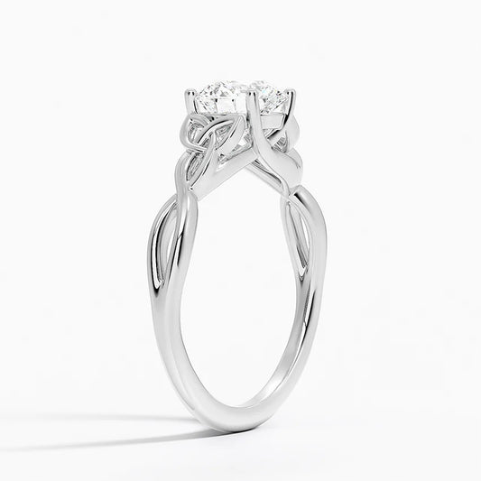 Love Knot 4 prong  solitaire ring