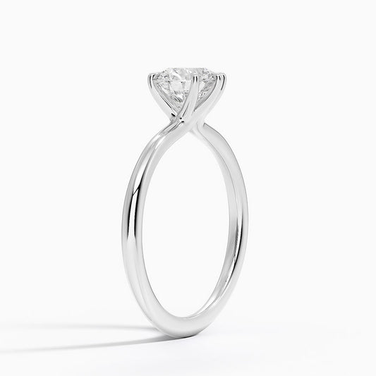 Freesia 6 prong  Hidden Halo ring