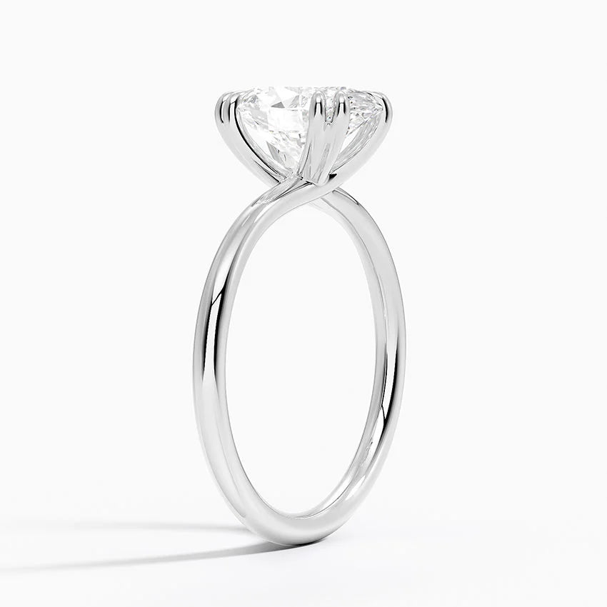 Double Claw Prong Solitaire