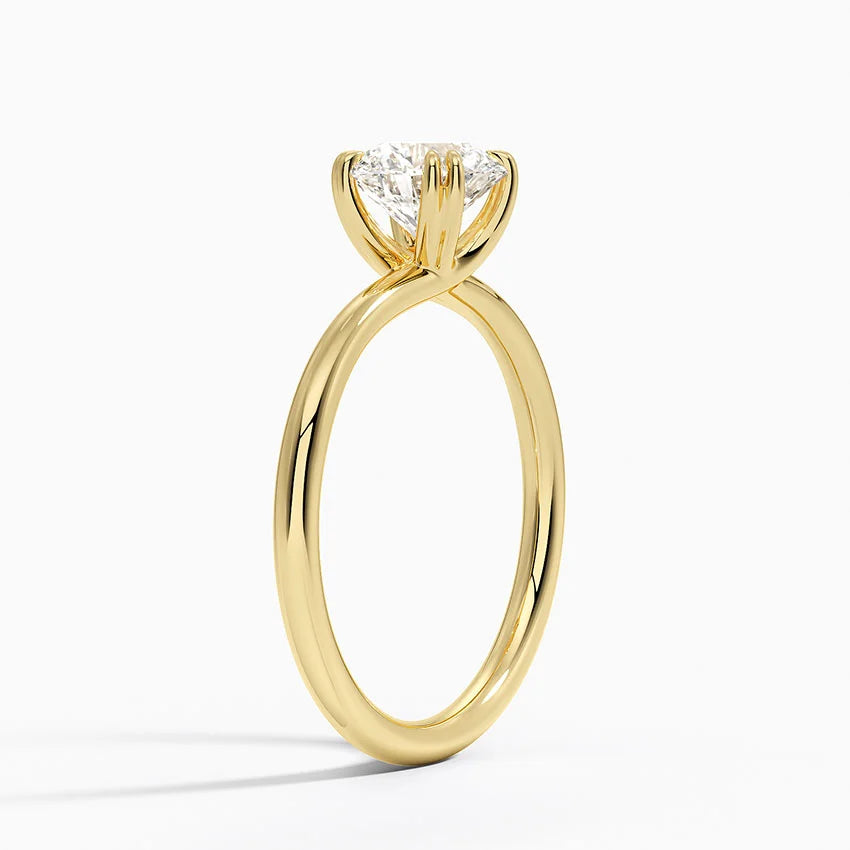 Double Claw Prong Solitaire