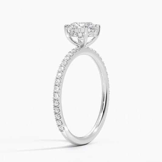 Perfect Three-Quarter 4 prong  Three Stone ring