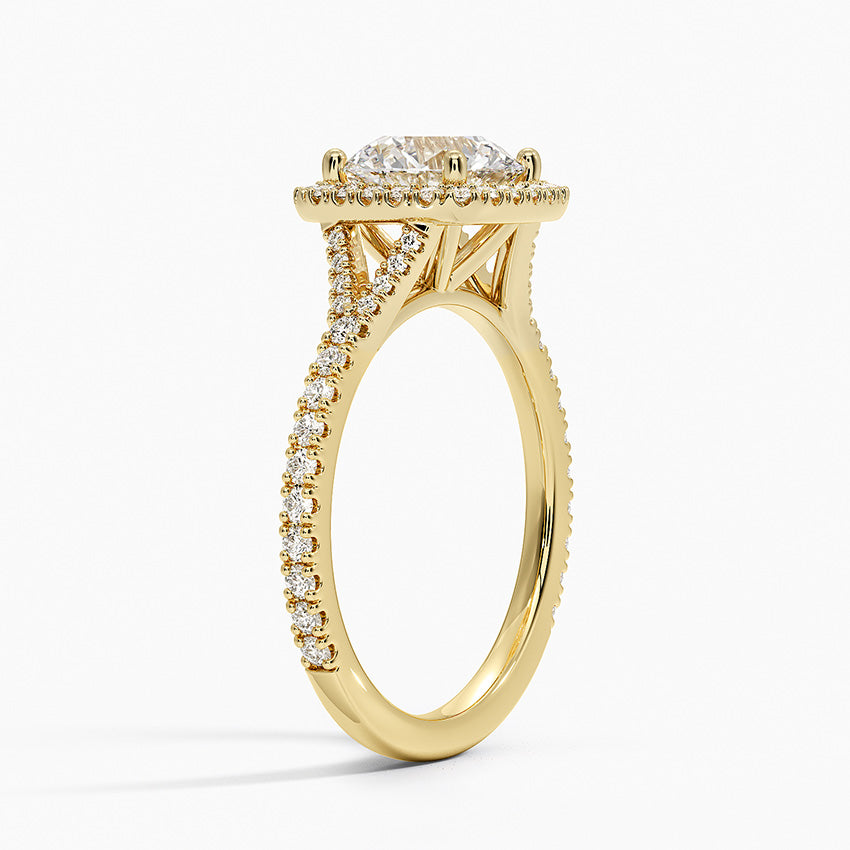 Joy Three-Quarter Coverage Ring 4 Prong Halo