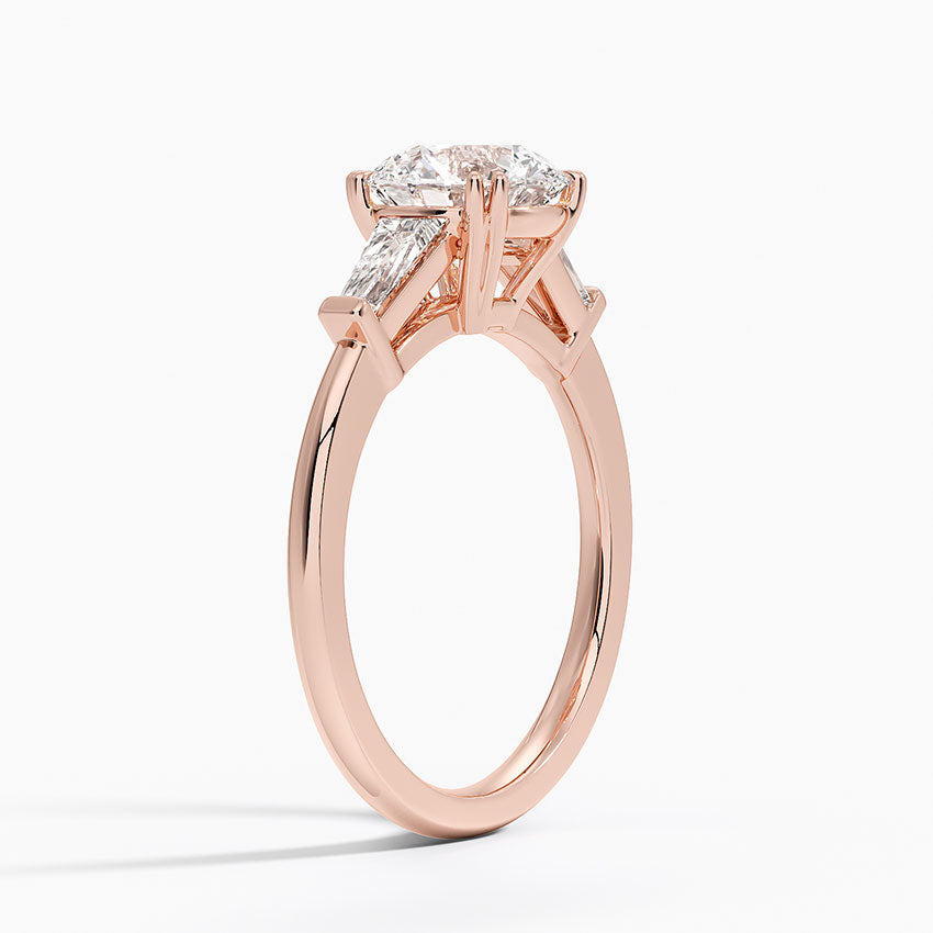 Symphony Ring Double Claw Three Stone