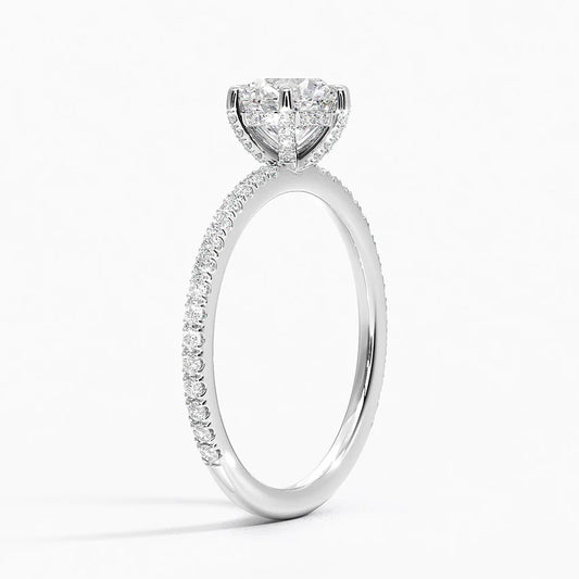 Luxe Viviana 6 prong  Hidden Halo ring