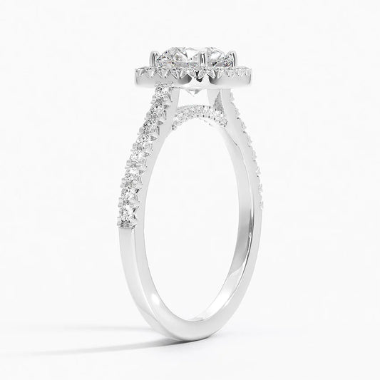 Adorned Odessa Halo Ring 4 Prong Halo