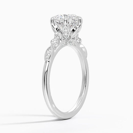 Rochelle ring 6 prong  Three Stone ring