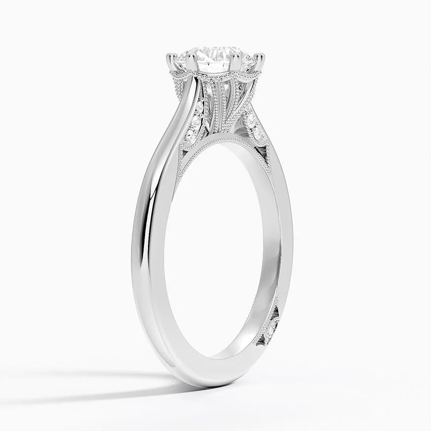 Simply rown 4 prong  solitaire ring