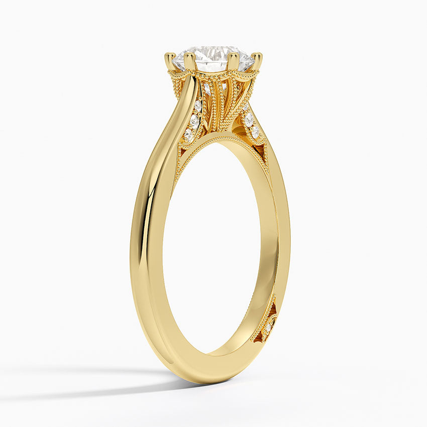 Simply rown 4 prong  solitaire ring