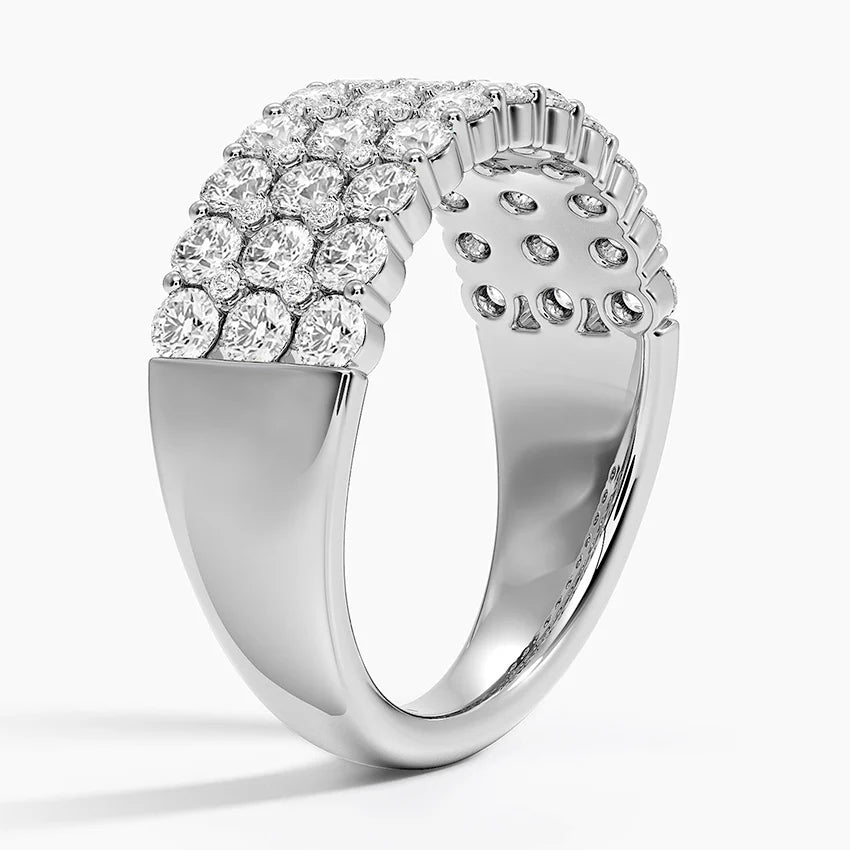 DG - Fashion Three Row Lab Diamond Ring