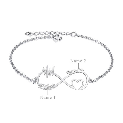 Personalized 925 Silver Love Bracelet