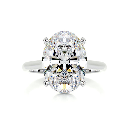 7 Carat · Oval Solitaire ·   14K White Gold Moissanite Rings