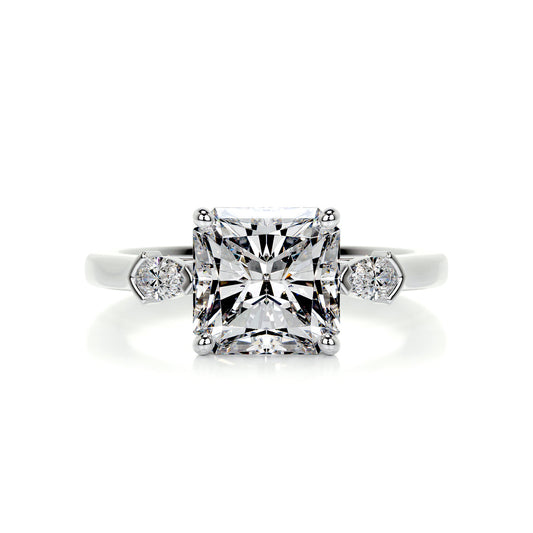 3 Carat · Radiant 3 stones ·   14K White Gold Moissanite Rings