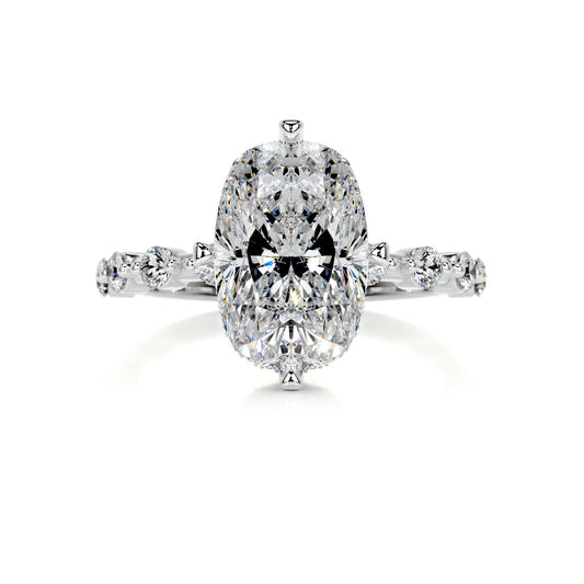 6 Carat · Cushion Hidden Halo ·   14K White Gold Moissanite Rings