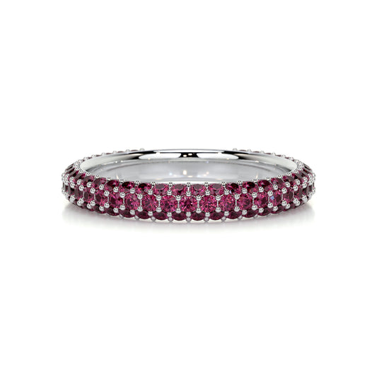 1.25 Carat ·  Pave · Ruby · 14K White Gold women weeding ring