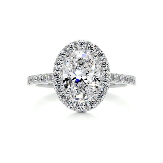 1.3 Carat · Oval Halo ·    14K White Gold white white