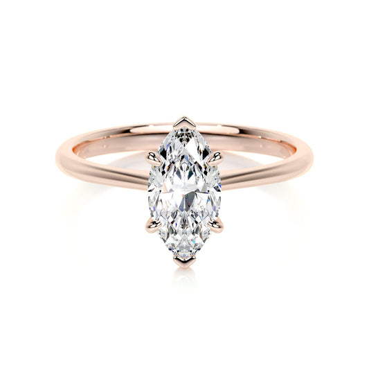 1 Carat · Marquise Solitaire ·   14K Rose Gold