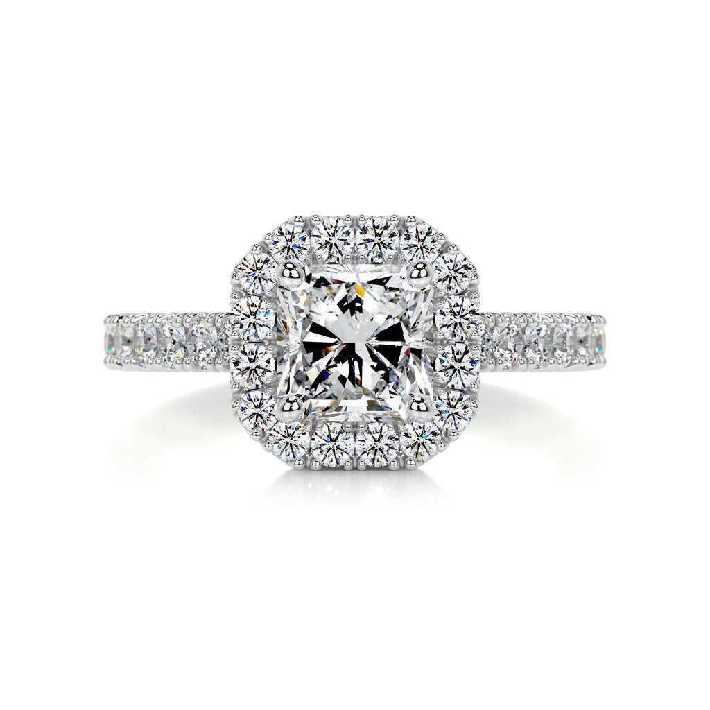 1.35 Carat · Radiant Halo ·   14K White Gold white white