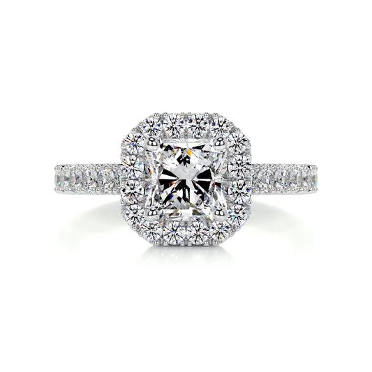 1.35 Carat · Radiant Halo ·   14K White Gold white white