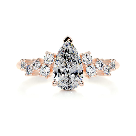 1.25 Carat · Pear Pave ·   14K Rose Gold