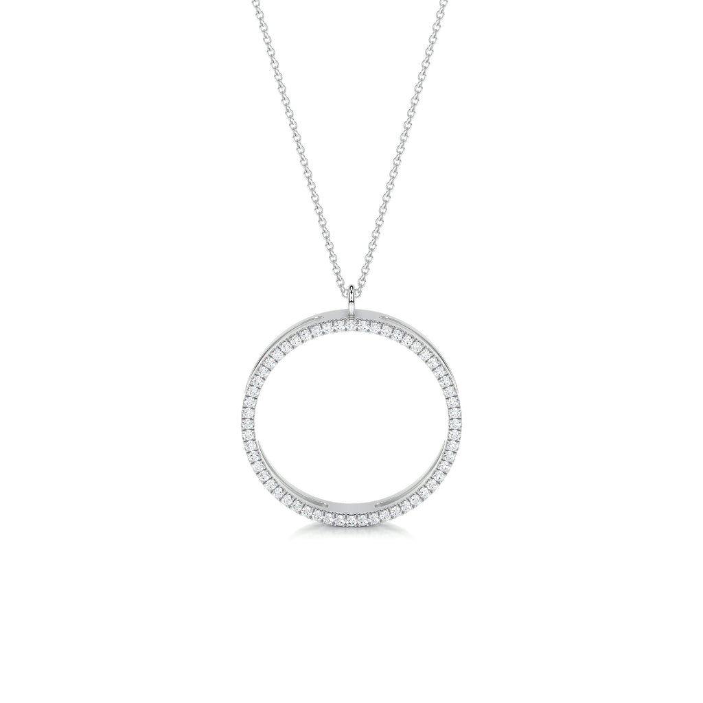 0.30 Carat ·  Pave ·   14K White Gold Graduation