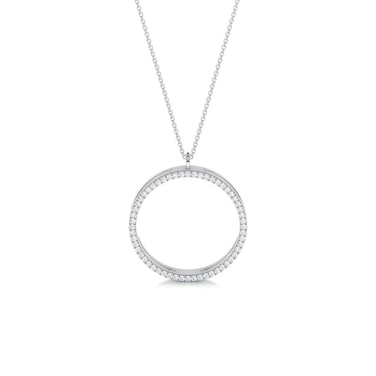 0.30 Carat ·  Pave ·   14K White Gold pendant pendant