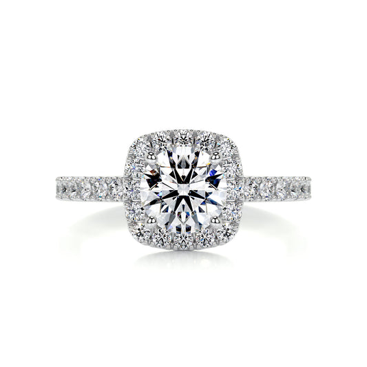 1.4 Carat · Round Halo ·   14K White Gold white white