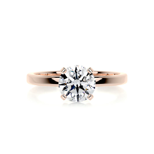 1 Carat · Round Solitaire ·   14K Rose Gold