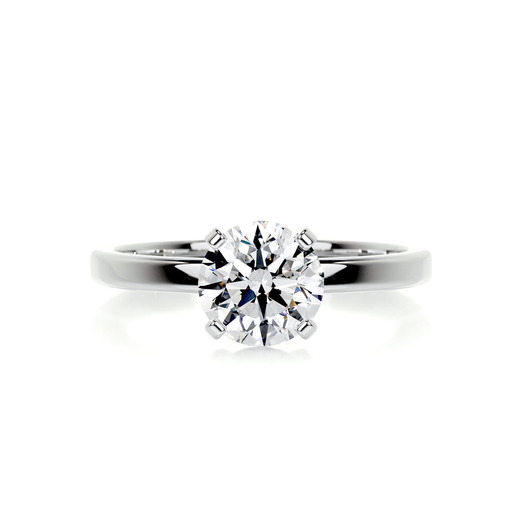 1 Carat · Round Solitaire ·   14K White Gold