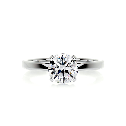 1 Carat · Round Solitaire ·   14K White Gold Round Cut Diamond Engagement Rings