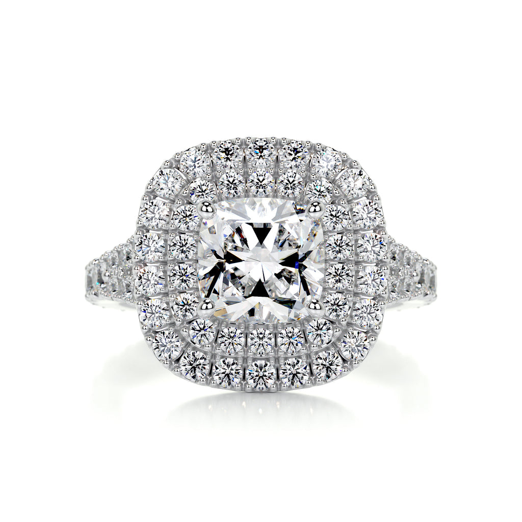 2.5 Carat · Cushion Double Halo ·   14K White Gold Cushion Cut Diamond Engagement ring