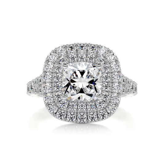 2.5 Carat · Cushion Double Halo ·   14K White Gold Cushion Cut Diamond Engagement ring