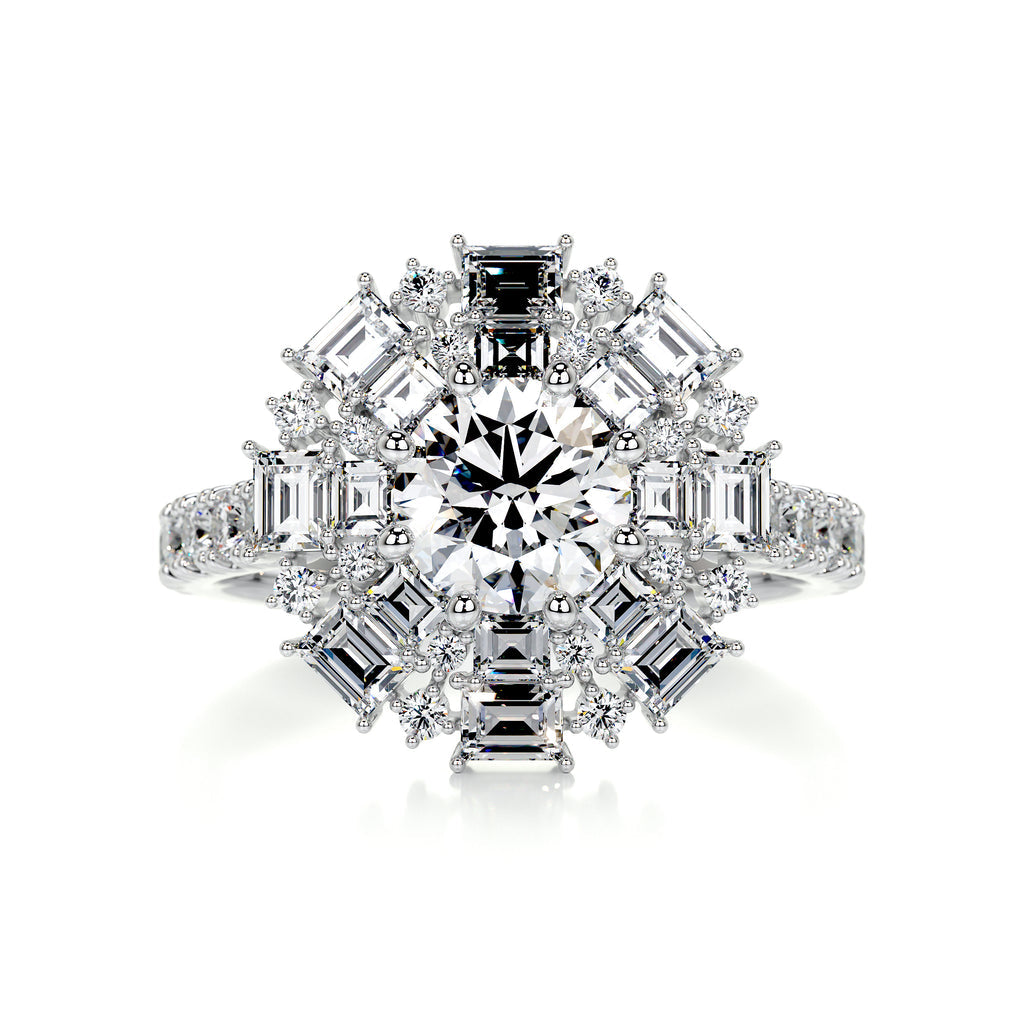 Snowflake Diamond Engagement Ring