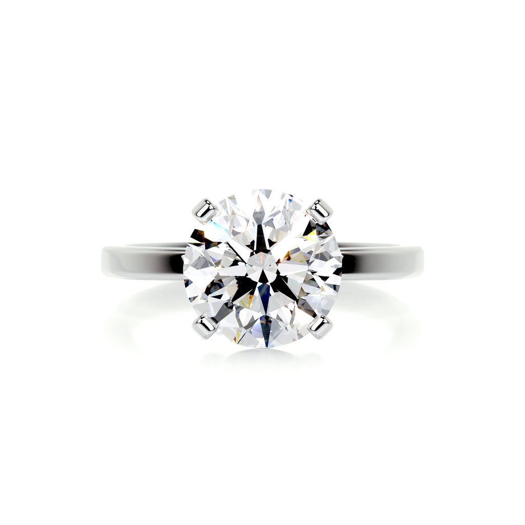 3 Carat · Round Solitaire ·   14K White Gold