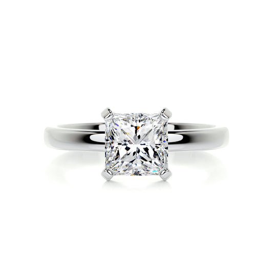 1.5 Carat · Princess Solitaire ·   14K White Gold Princess Cut Diamond Engagement Ring