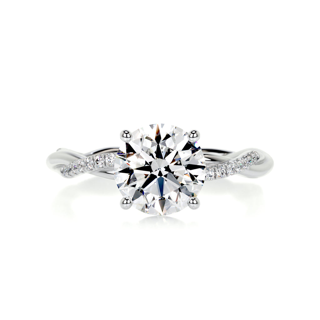 Crystal Diamond Engagement Ring