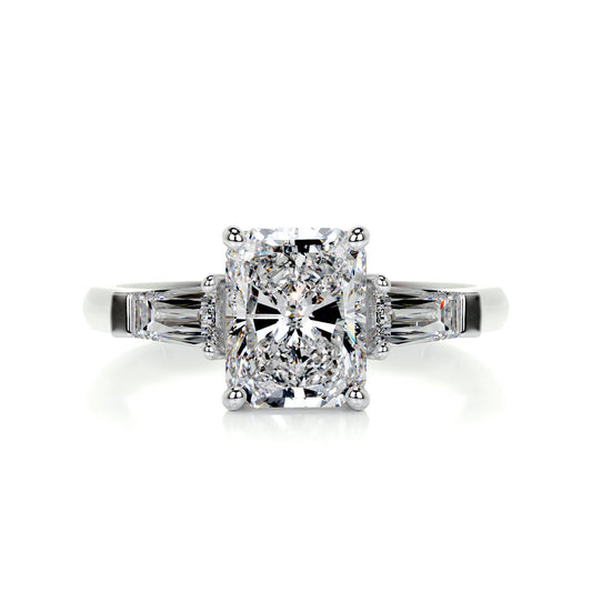 2.5 Carat · Radiant 3 stones ·   14K White Gold Radiant Cut Diamond Engagement Rings